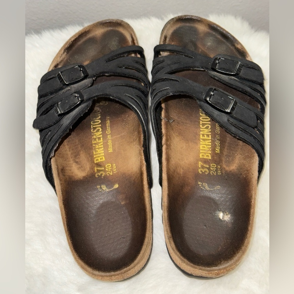 Birkenstock Sandals - 240 - Size 37- US-6 - 6 1/2, Black Sandals - Picture 2 of 6